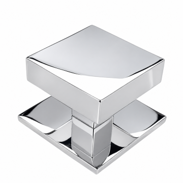 Olivia Rhodes square centre door knob Polished Chrome Plate
