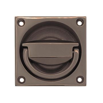 Flush Mortice Handle 64 x 64 mm Imitation Bronze Unlacquered