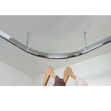 Oval Rail Corner Set 825 mm-Polished Chrome Plate