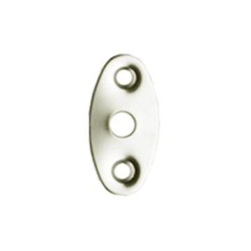 Oval Security Bolt Escutcheon Polished Nickel Plate
