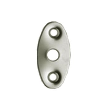 Oval Security Bolt Escutcheon Satin Stainless Steel