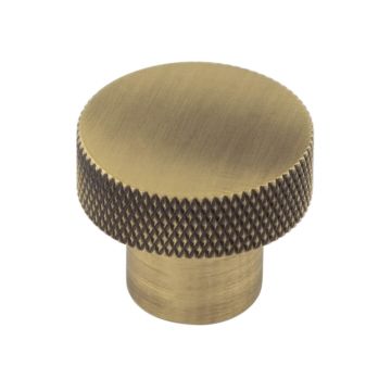 Wenlock Cupboard Knob 30 mm Antique Brass Lacquered