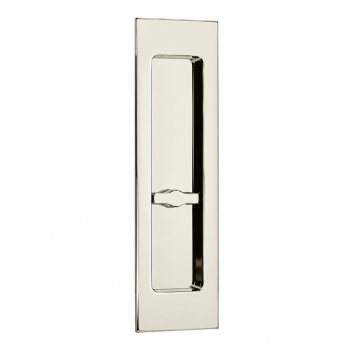 Flush Pull Plain Design with Privacy Turn 305 x 64 mm Polished Nickel Plate