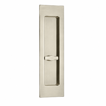 Flush Pull Plain Design with Privacy Turn 305 x 64 mm Satin Nickel Plate