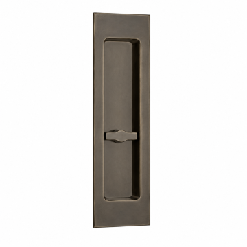 Flush Pull Plain Design with Privacy Turn 305 x 64 mm Imitation Bronze Unlacquered
