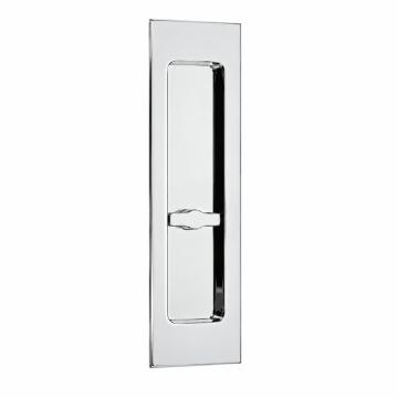 Flush Pull Plain Design with Privacy Turn 305 x 64 mm Polished Chrome Plate
