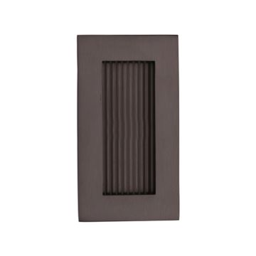 Reeded Flush Pull 105 x 58 mm Matt Bronze