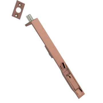 Lever Action Flush Bolt 152 x 19 mm  Antique Brass Unlacquered