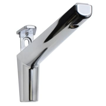 Wood or Glass Adj 4-40 mm Shelf Bracket 180 mm Polished Chrome Plate