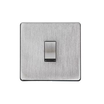 Heritage Studio 1 Gang 2 way Rocker Switch Satin Chrome Plate
