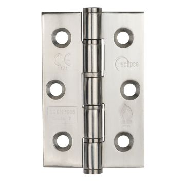 Washered Hinge 76 x 51mm Grade 7 Stainless Steel Satin Stainless Steel