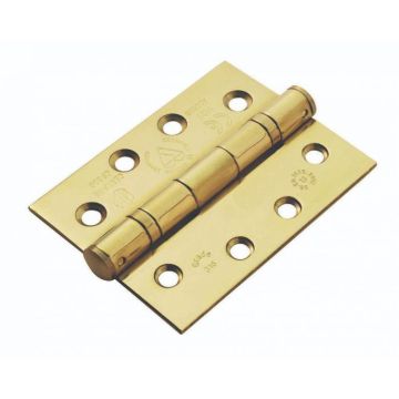 Ball Bearing Hinge 102 x 76 mm Grade 13 Polished Brass PVD