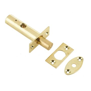 Mortice Security Rack Bolt 60 mm Polished Brass Finish