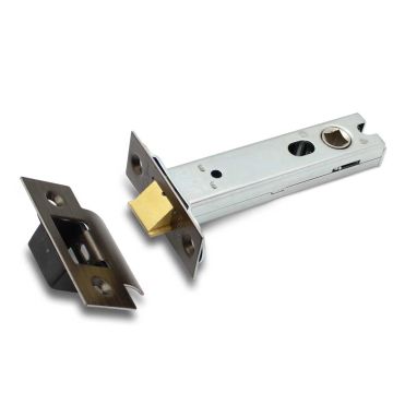 Tubular Latch Medium Spring 104mm Matt Black Finish