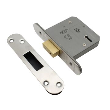 SDS Deadlock 3 Lever 76 mm  Antique Brass Unlacquered