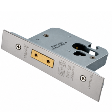 Euro Profile Deadlock 79 mm Satin Stainless Steel