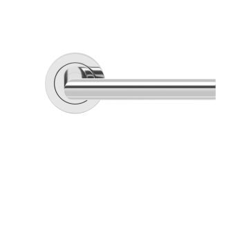 Rhodos Lever on Rose Polished Stainless Steel