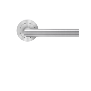 Rhodos Lever on Rose Satin Stainless Steel