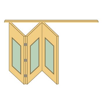 Foldaside 340 Hinged 3 Door Sliding Folding Door Kit 2100 mm Standard finish