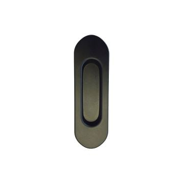 Oval Flush Door Handle 144 x 44 mm Satin Stainless Finish