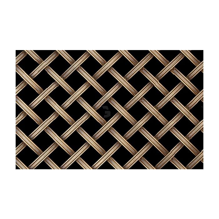 Woven Grille 5mm Reeded Wire 13mm Diamond Weave - Brass, Chrome, Nickel