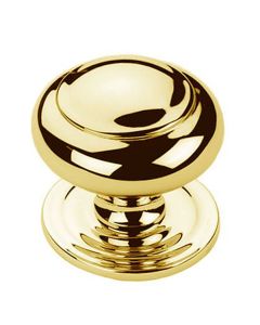 Centre Door Knob 73 mm Polished Brass Lacquered