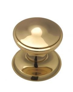 Centre Door Knob 76 mm Polished Brass Lacquered