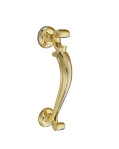 Old' Doctor Front Door Knocker 198 mm Polished Brass Lacquered