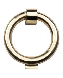 Ring Door Knocker Polished Brass Lacquered