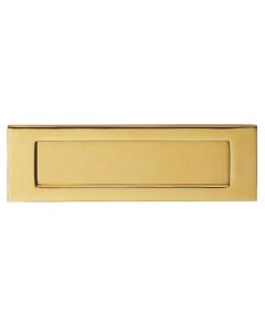 Sprung Letterplate 257 x 81 mm Polished Brass Lacquered