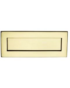 Sprung Letterplate 254 x 79 mm Polished Brass Lacquered