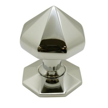 Victory Centre Door Knob 64 mm Polished Nickel Plate