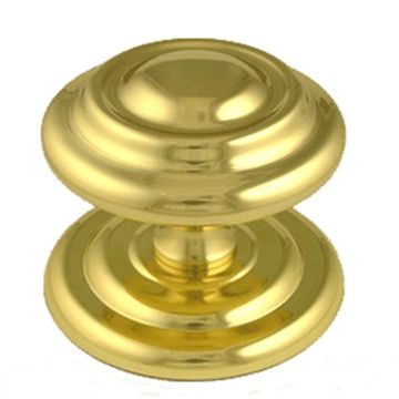 Centre Door Knob 100 mm Polished Brass Lacquered