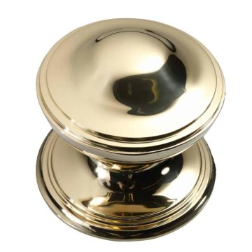 Constable Centre Door Knob 76 mm Polished Brass Lacquered