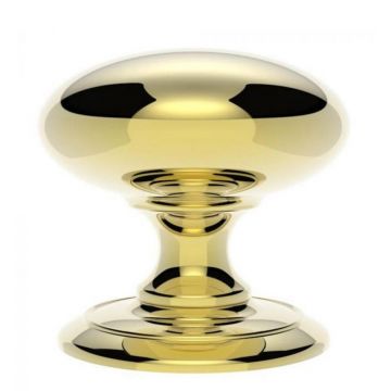 Centre Door Knob 100 mm Polished Brass Lacquered