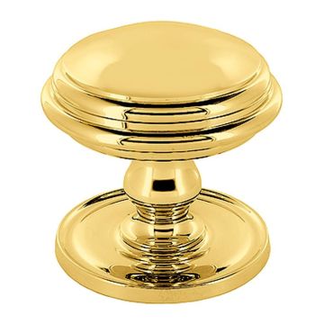Olivia Rhodes Centre Door Knob 100 mm Polished Brass Lacquered