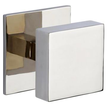 Square Centre Door Knob 76 mm Polished Brass Lacquered