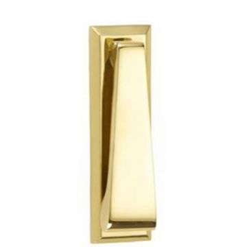Plain Door Knocker 167 mm Polished Brass Lacquered