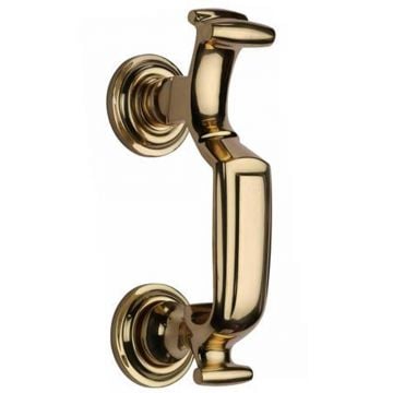 Doctor Front Door Knocker 192 mm Polished Brass Lacquered