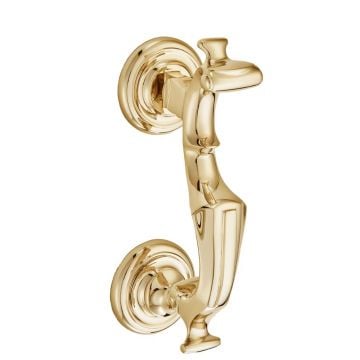 London Door Knocker 203 mm Polished Brass Lacquered