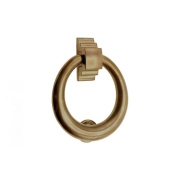 Ring Door Knocker 110 mm  Antique Brass Unlacquered
