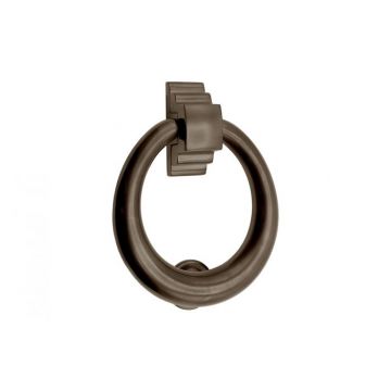 Ring Door Knocker 110 mm Matt Black Chrome