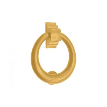 Ring Door Knocker 110 mm Satin Brass Unlacquered