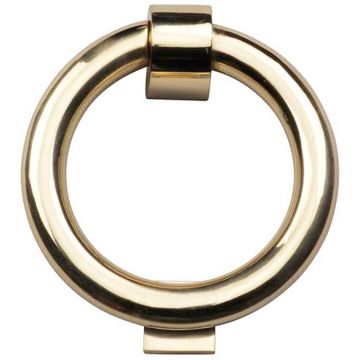 Ring Door Knocker Polished Brass Lacquered