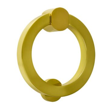 Smooth Ring Door Knocker 114 mm (Polished Brass Lacquered)