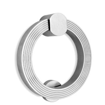 Groove Ring Door Knocker 114 mm Polished Chrome Plate

