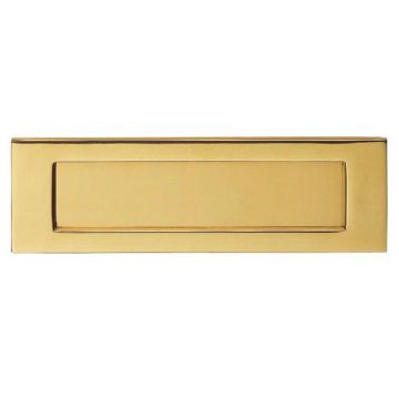Sprung Letterplate 257 x 81 mm Stainless Polished Brass
