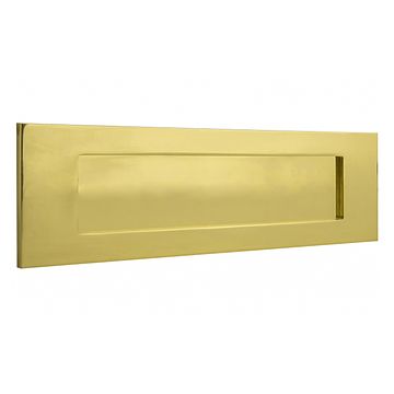 Samuel Heath letterplate Polished Brass Lacquered