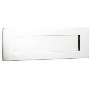 Sprung Letterplate 260 x 89 mm Polished Chrome Plate