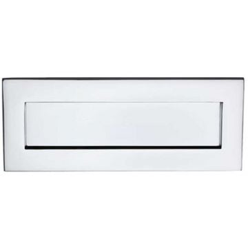 Sprung Letter Plate with Flap Polished Chrome Plate
